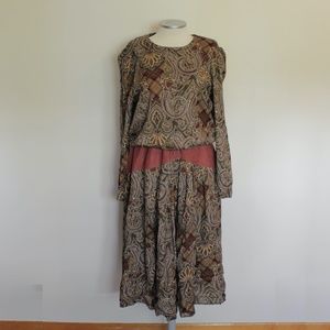VINTAGE 1980s Stuart Allan Petites Dress